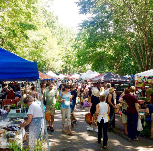 shoppers at a Farmer's Market