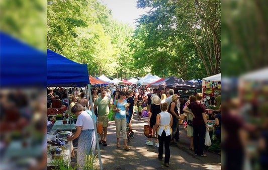 The Farmers Market is a community gathering spot