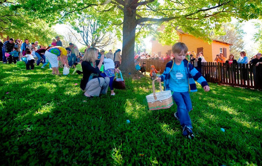 Kids at an Easter Egg Hunt