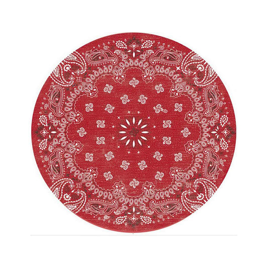 Davanti Red Bandana Round Placemat
