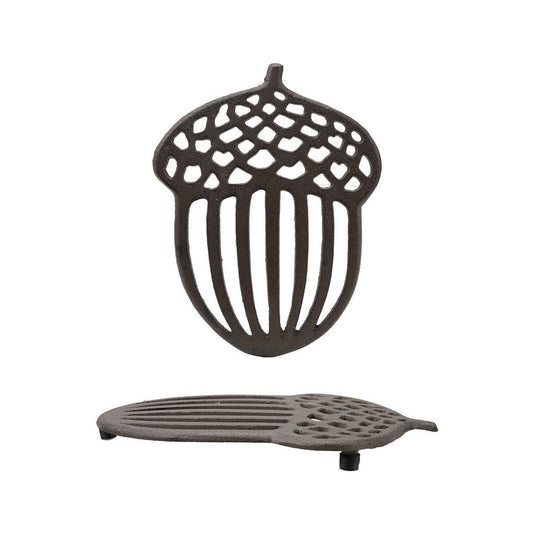 Creative Co-Op Cast Iron Acorn Shaped Trivet