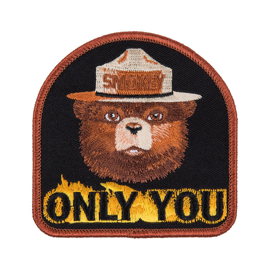 Smokey Flames Embroidered Patch
