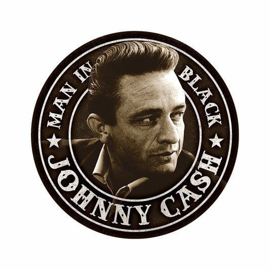 Johnny Cash Man In Black Metal Sign