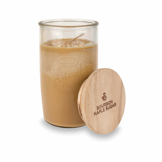 Bourbon Maple Sugar Logo Jar Candle - 12 Ounce