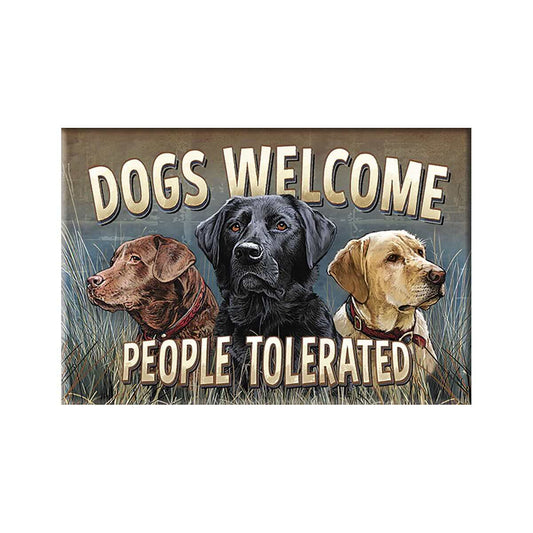 Dogs Welcome Magnet