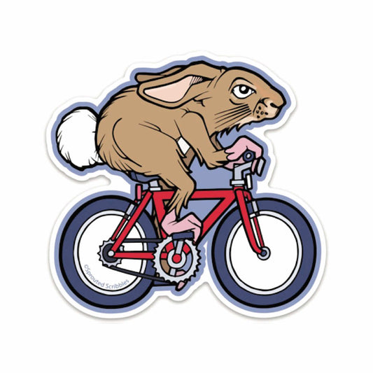 Biking Bunny Sticker