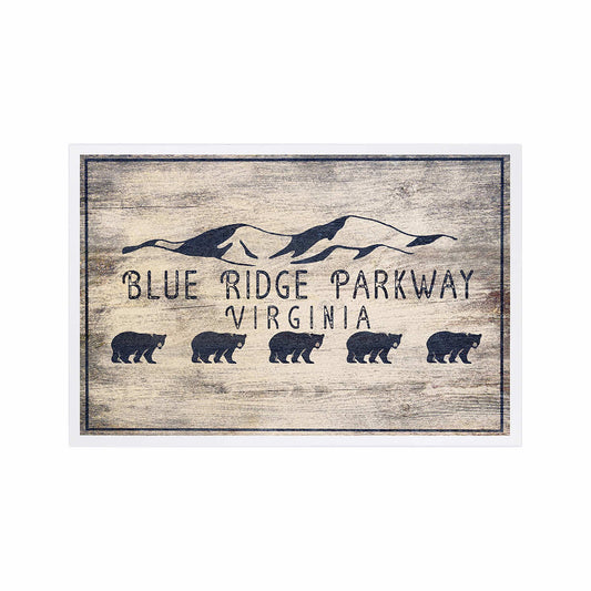 Blue Ridge Parkway Virginia Black Bears & Mountains Postcard
