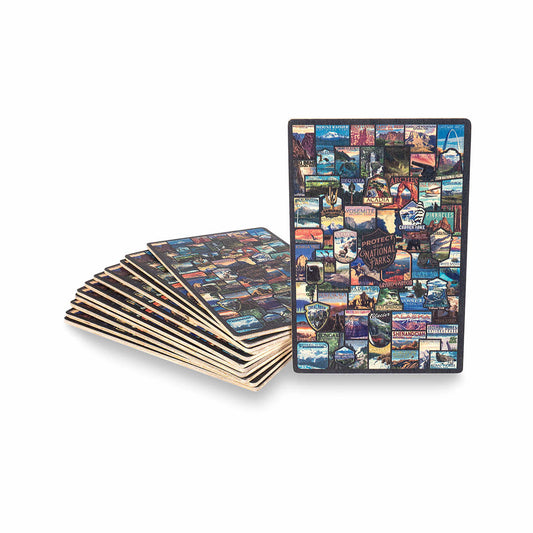 Lantern Press Protect Our National Parks Collage Wooden Postcard