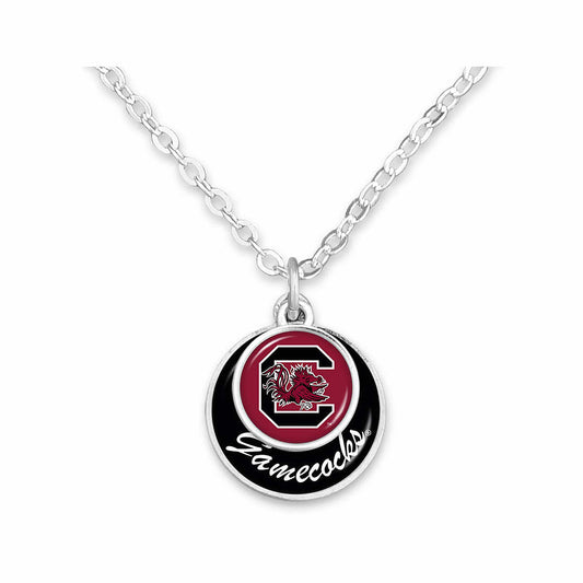 From The Heart Women's South Carolina Gamecocks Stacked Disk Necklace
