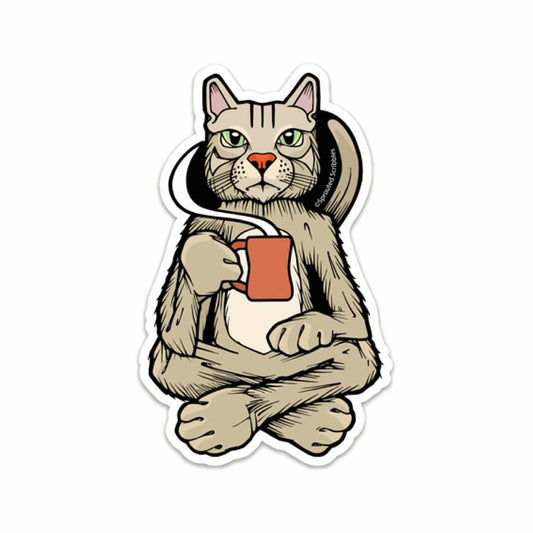Coffee Cat Sticker