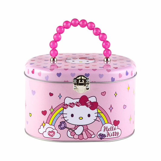 Hello Kitty Oval Tote Tin with Beaded Handle