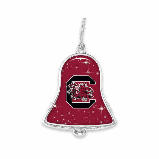 From The Heart South Carolina Gamecocks Bell Ornament with Stars