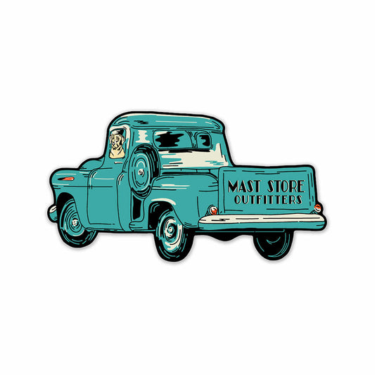 Mast Store Outfitters Delta Blue Pickup Sticker