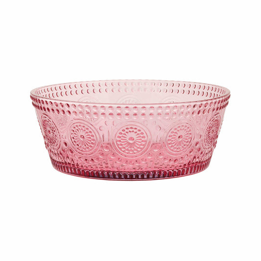 Boston International Codi Recycled Glass Large Bowl - Pink