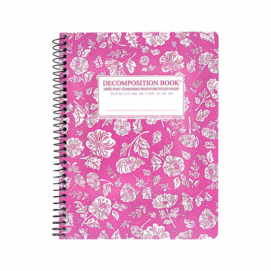 Marshmallow Flower College Ruled Spiral Notebook