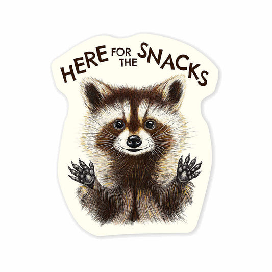 Here For The Snacks Sticker