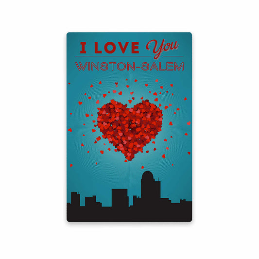 Lantern Press Winston-Salem I Love You Metal Magnet