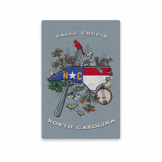Lantern Press Valle Crucis North Carolina State Treasure Trove Metal Magnet