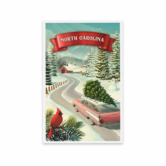 Lantern Press North Carolina Holiday Tradition Postcard
