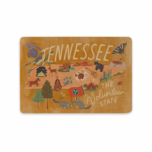 Lantern Press Tennessee Celebrate the Place Wooden Postcard