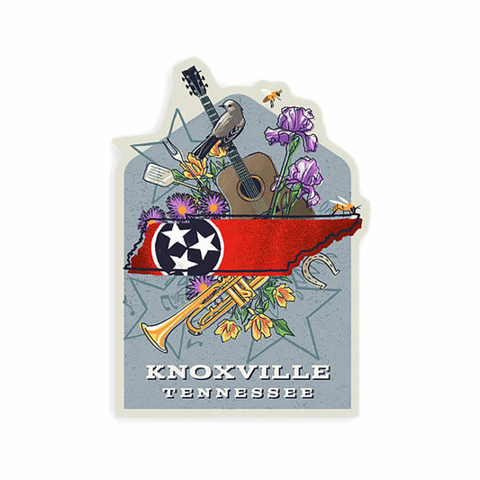 Lantern Press Knoxville Tennessee State Treasure Trove Mini Sticker