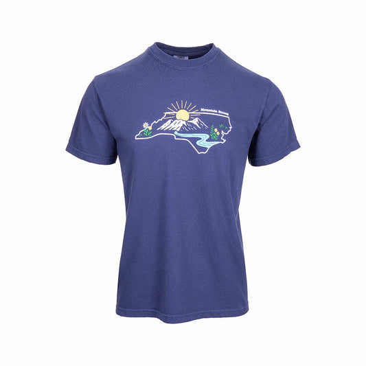 Mountain Strong Helene Recovery Milestone Short Sleeve T-Shirt Navy