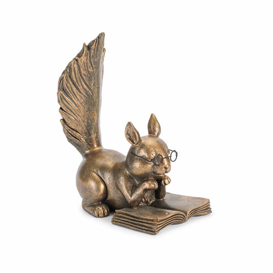 Squirrel Reading Figurine