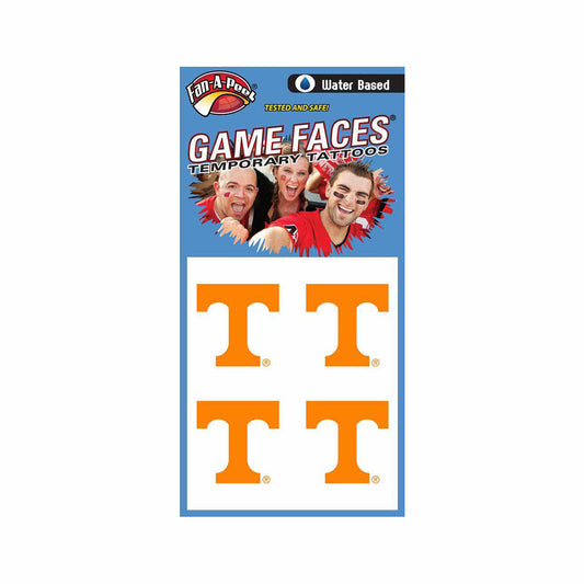 Game Faces University of Tennessee Power T Temporary Tattoos
