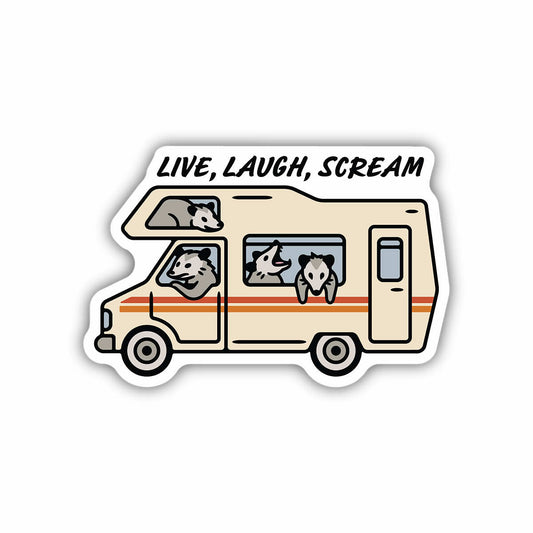 Stickers Northwest Live Laugh Scream Possums Sticker