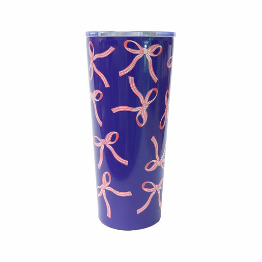 Mary Square Bows Large Travel Tumbler - 24 Ounce