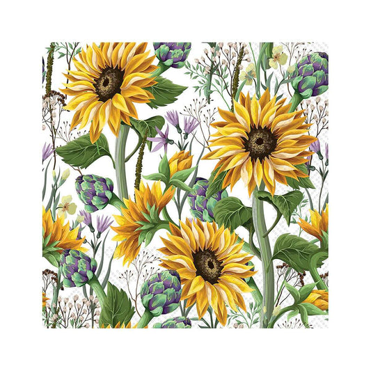 Boston International Sunflower Meadows Cocktail Napkins