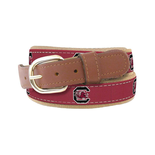 Zep Pro Men's South Carolina Gamecocks Collegiate Woven Ribbon Belt