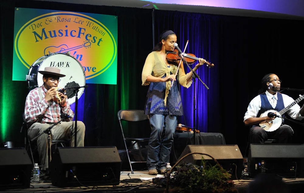 The Carolina Chocolate Drops perform at the MusicFest in Sugar Grove