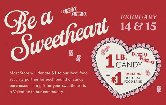 Logo for Be a Sweetheart which gives back to our communities