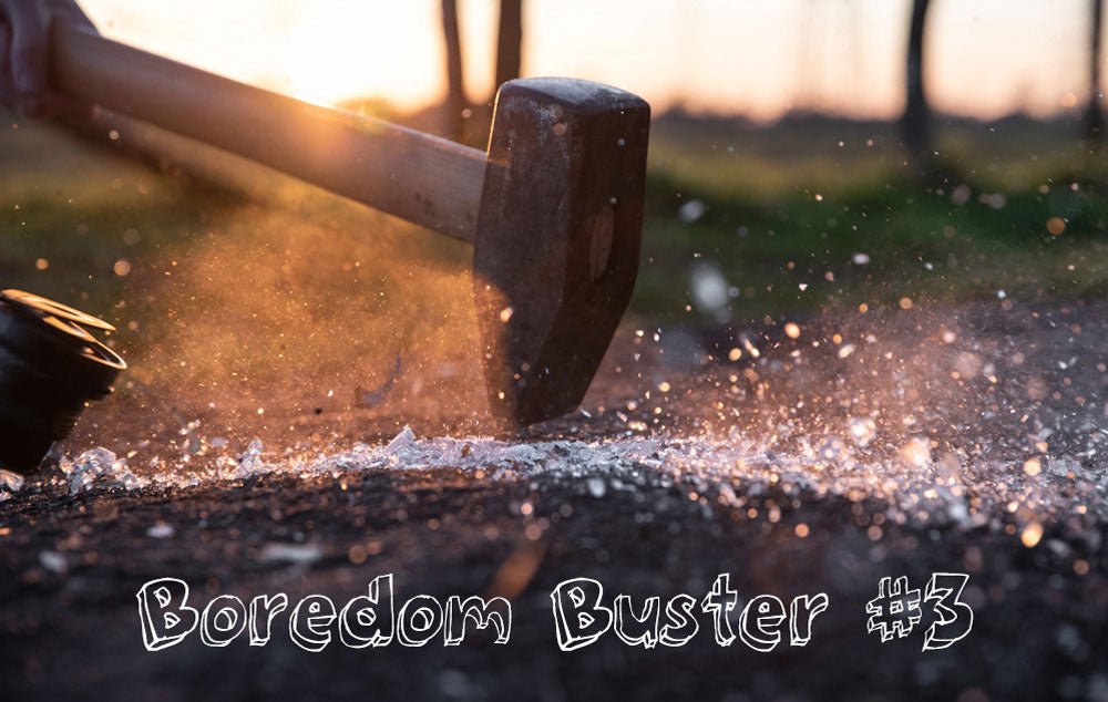 A sledgehammer striking the ground