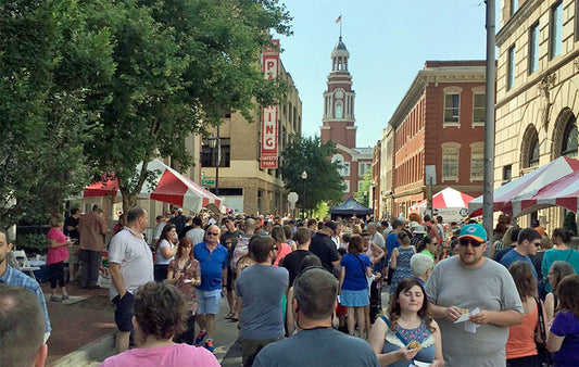 Street fair goers
