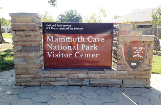 Mammoth Cave National Park Visitor Center sign