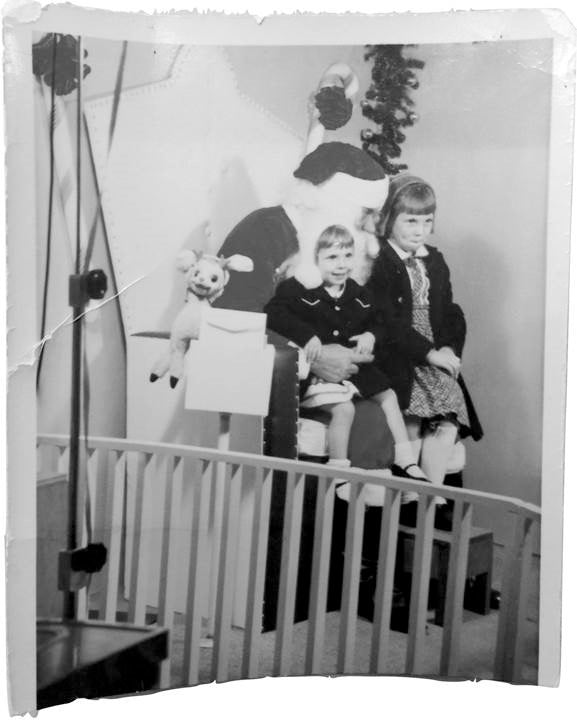 Children visiting Santa in Winston-Salem circa 1945