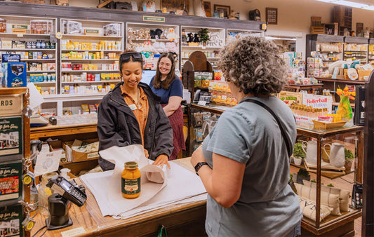 Customers checking out at Mast Store