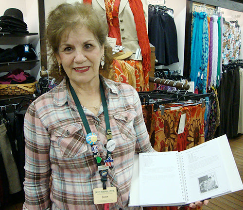 Janet in Mast Store with Cookbook
