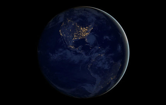 The unites States as seen from space at night