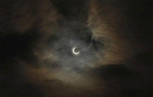 The moon is getting ready to cover the sun