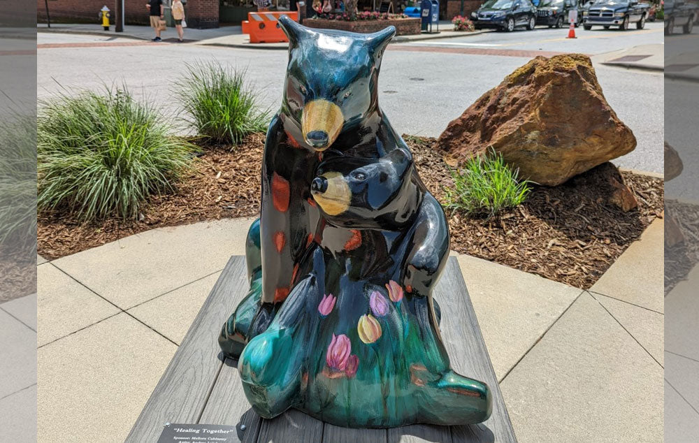 Bearfootin' is an art display featuring life-size bears throughout Downtown Hendersonville