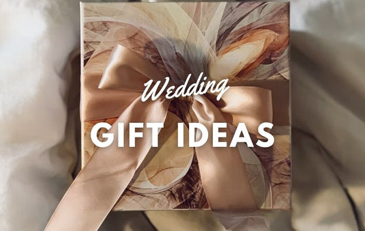 Wedding Ideas graphic featuring a wedding present