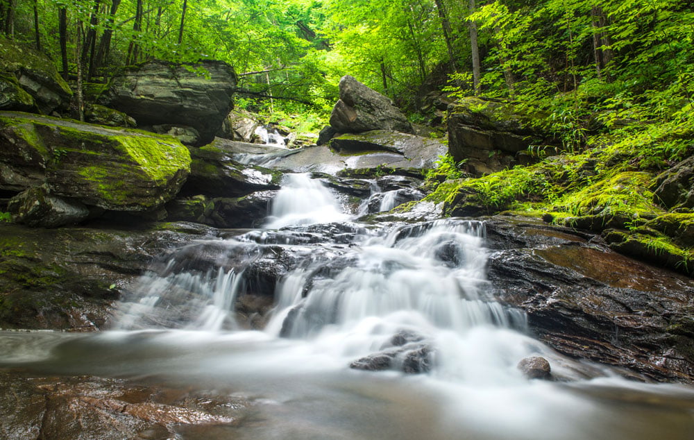 Crab Orchard Falls at the Valle Crucis Conference Center is in a land easement.