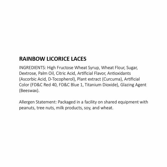Gerrit J. Verburg Rainbow Licorice Laces Candy - 1 lb.