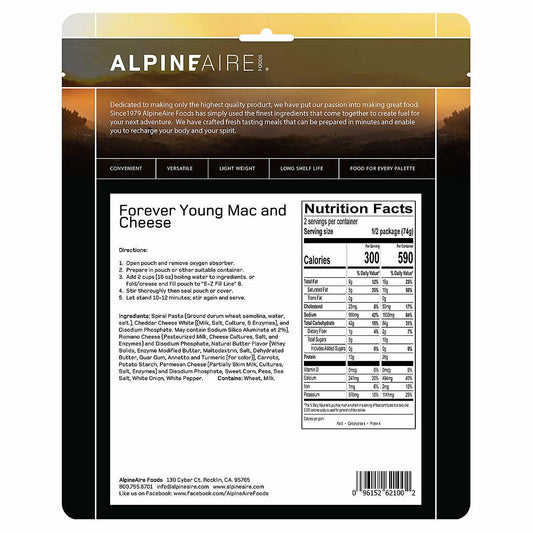 Alpineaire Forever Young Mac & Cheese Meal