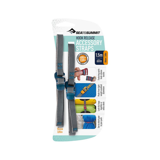 Accessory Straps with Hook Release - 10mm/60 Inch