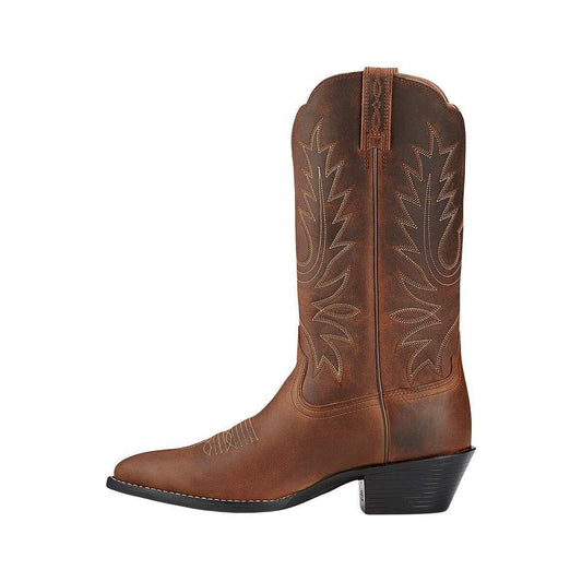 Ariat Women's Heritage R Toe Western Boots Distressed Brown