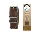 M.H. Bertucci Olive Brown Duration Leather Watchband - 7/8 Inch